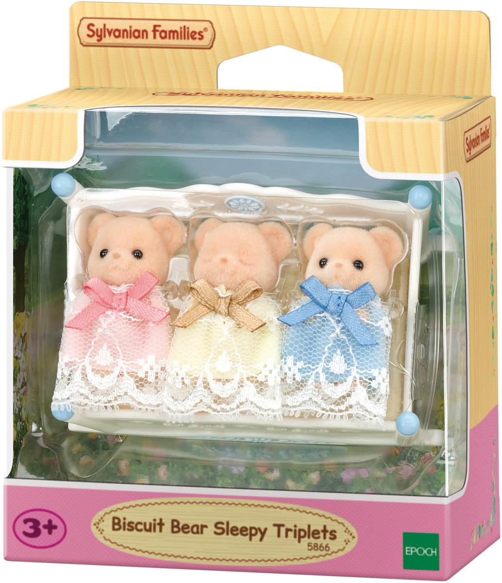 Sylvanian families 5866 drieling koekjes beer- extra zacht- 3 speelfiguren