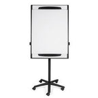 Mobiele flipchart bi-office design zwart aluminium
