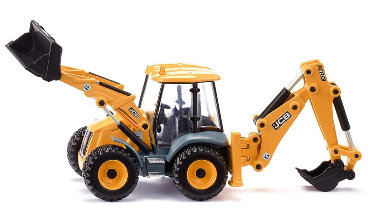 Siku 3558, JCB 4CX rendegraver, 1:50, metal plast, gul, mange funktioner