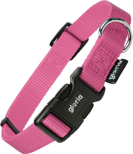Gloria hundehalsbånd glat pink størrelse s (27-37 cm)