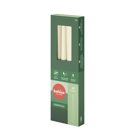 Bolsius essentials gotiske stearinlys 245 24 bløde perler 4 stk i pakken