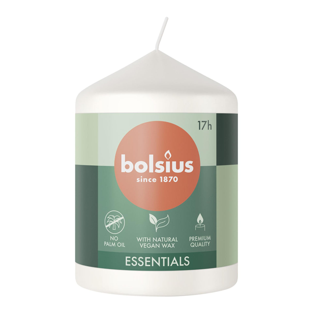 Bolsius søjlelys 80 58 uklar hvid