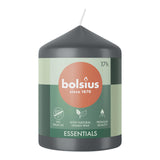Bolsius essentials søjlelys 80 58 stormy grey