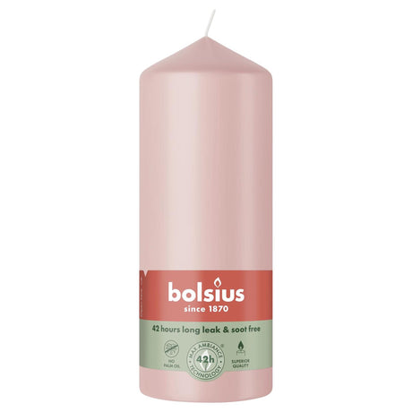 Bolsius søjlelys 150 58 misty pink
