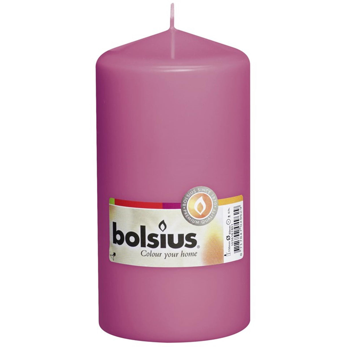 Bolsius søjlelys 150 78 fuchsia