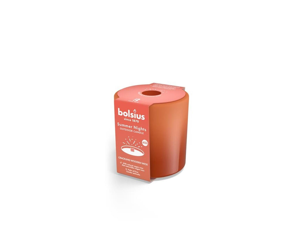 Bolsius sommernætter udendørs stearinlys terracotta