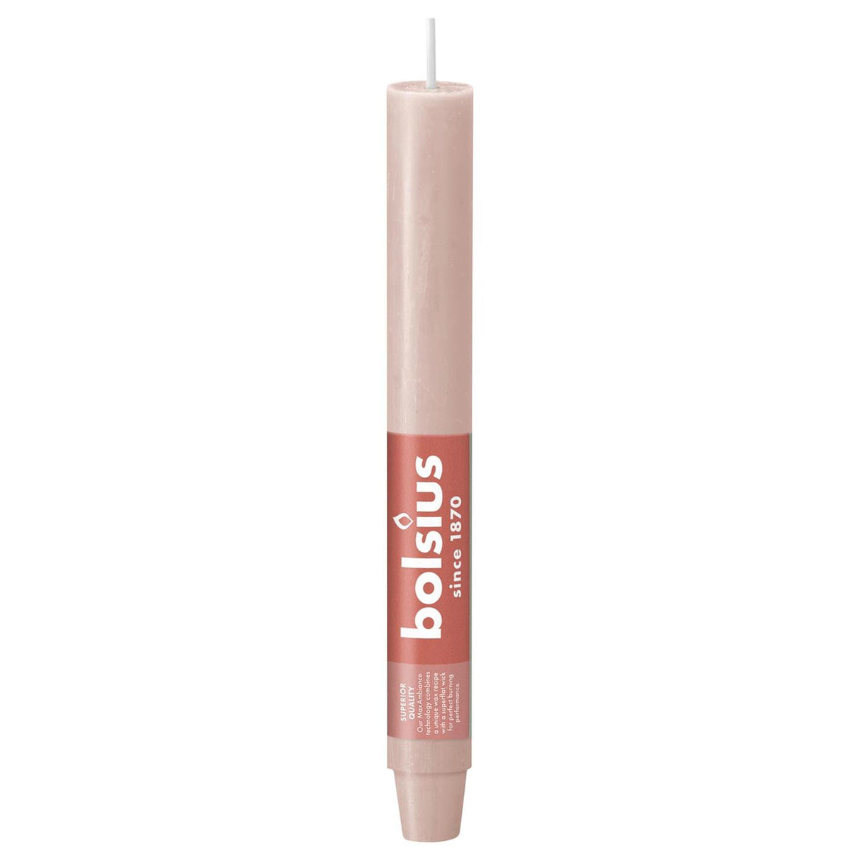 Bolsius bordlys xl 230 30 rustik misty pink