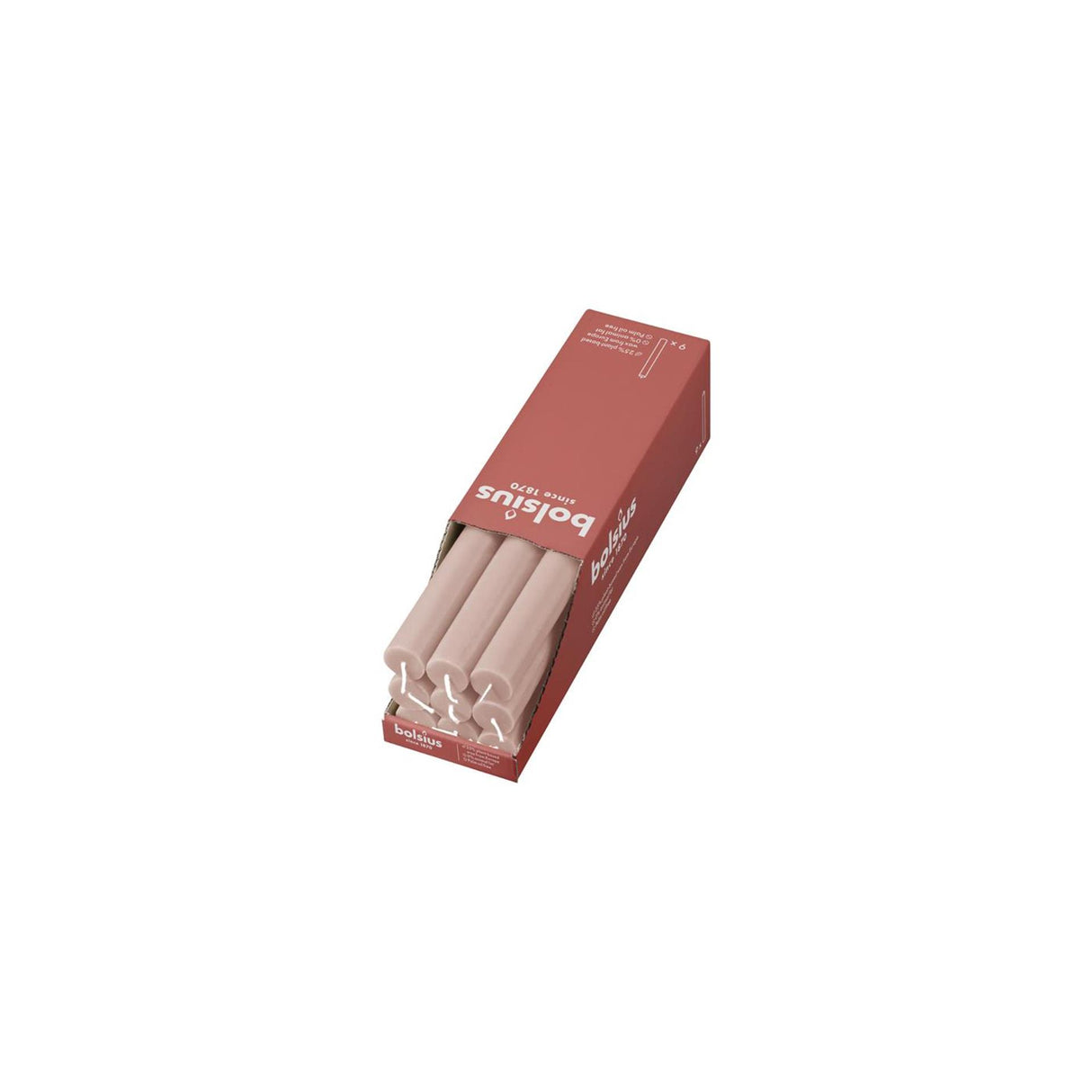 Bolsius bordlys 270 23 rustik tåget pink
