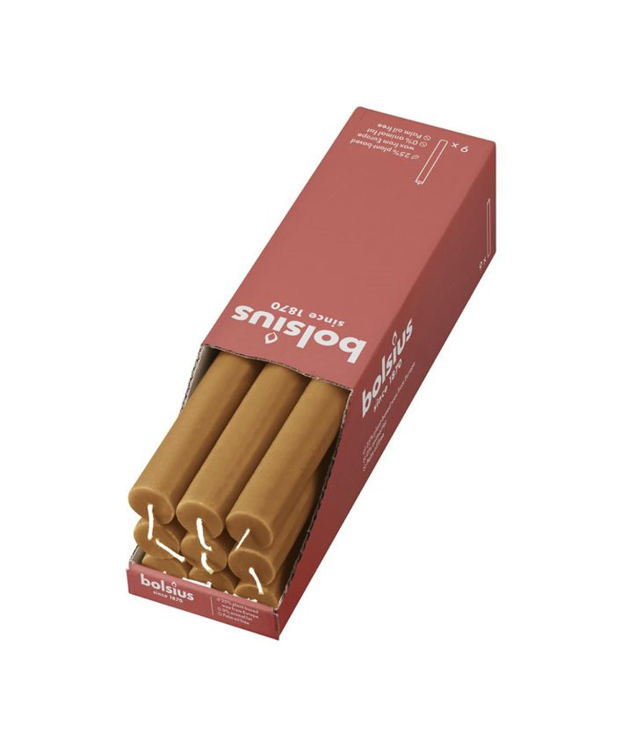 Bolsius rustik bordlys krydderi brun 270 23mm