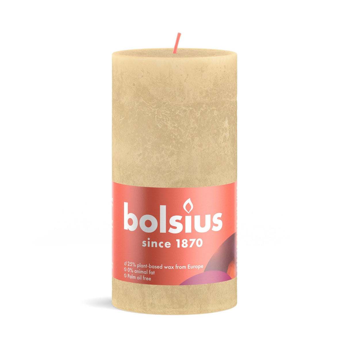 Bolsius rustikt lys 100 50 beige