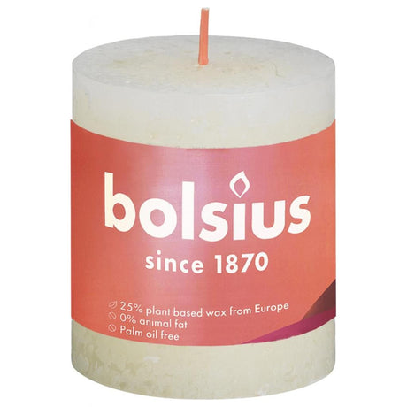 Bolsius shine kollektion rustik søjlelys 80 68 blød perle - blød perle