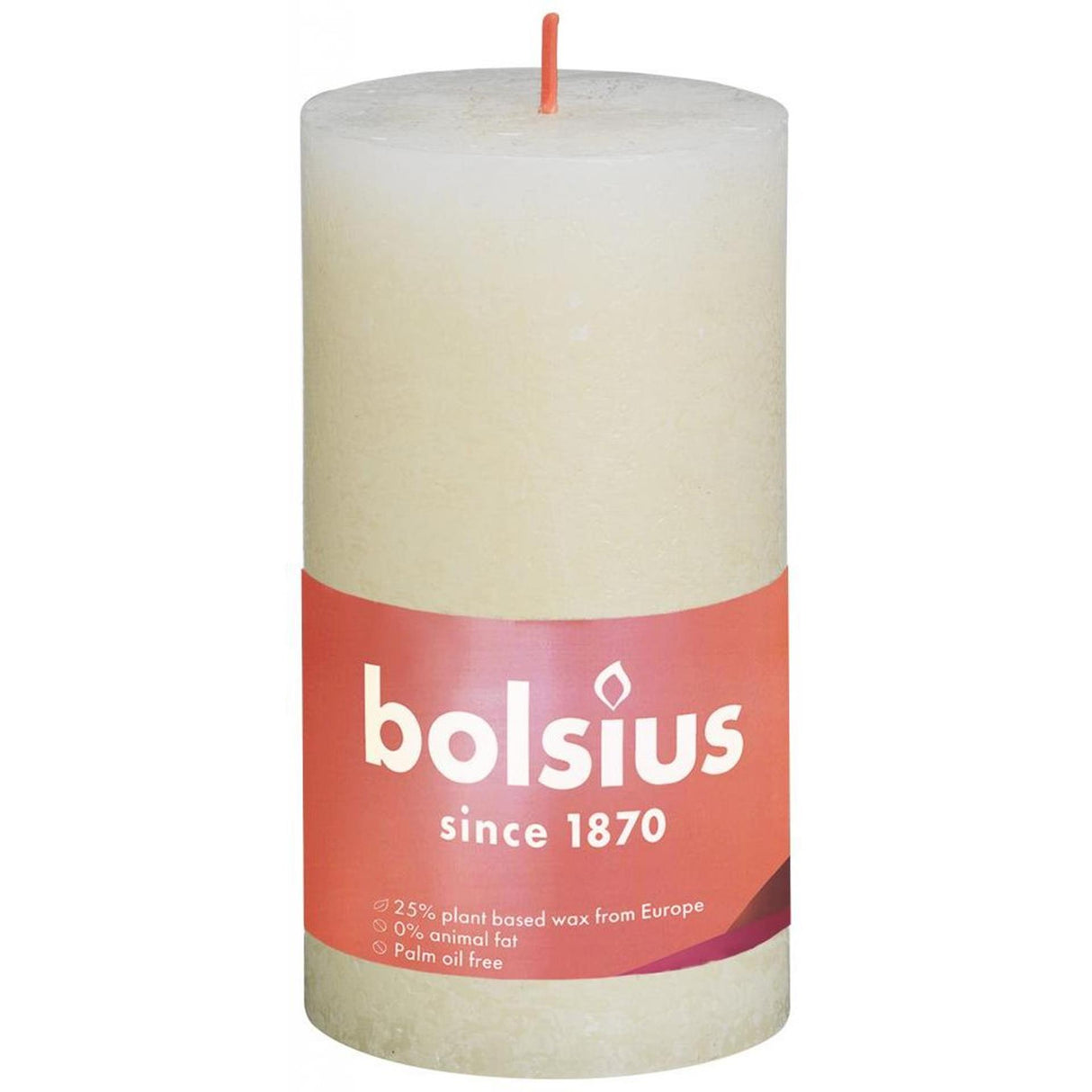 Bolsius shine kollektion rustik søjlelys 130 68 blød perle - blød perle