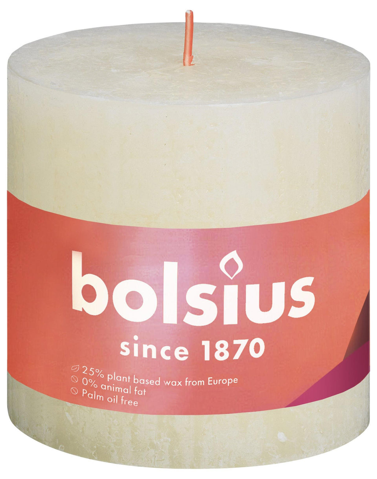 Bolsius shine kollektion rustik søjlelys 100 100 blød perle - blød perle