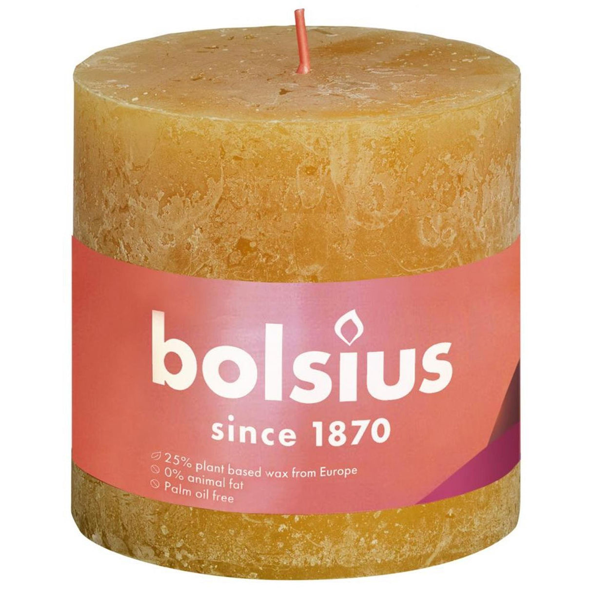 Bolsius rustik søjlelys 100 100 okker