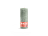 Bolsius shine kollektion rustik søjlelys 190 68 jade grøn-jade grøn