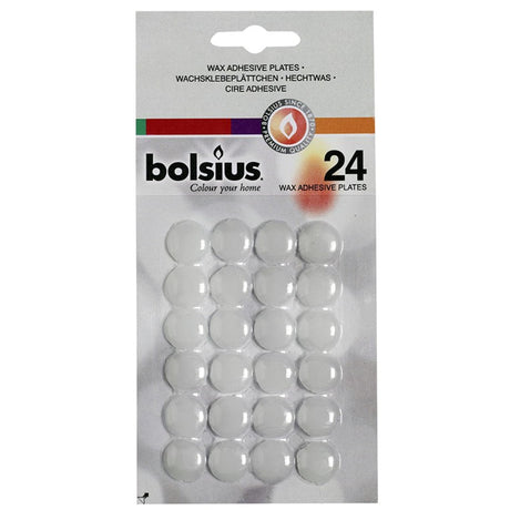 Bolsius klæbende voks runde blister af 24 stk