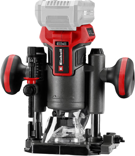 Einhell professionel trådløs overfræser tp-ro 18 li bl solo - power x-change - 18 v li-ion - 6 og 8 mm spændetang - børsteløs motor - inkl. diverse tilbehør - ekskl. batteri og oplader
