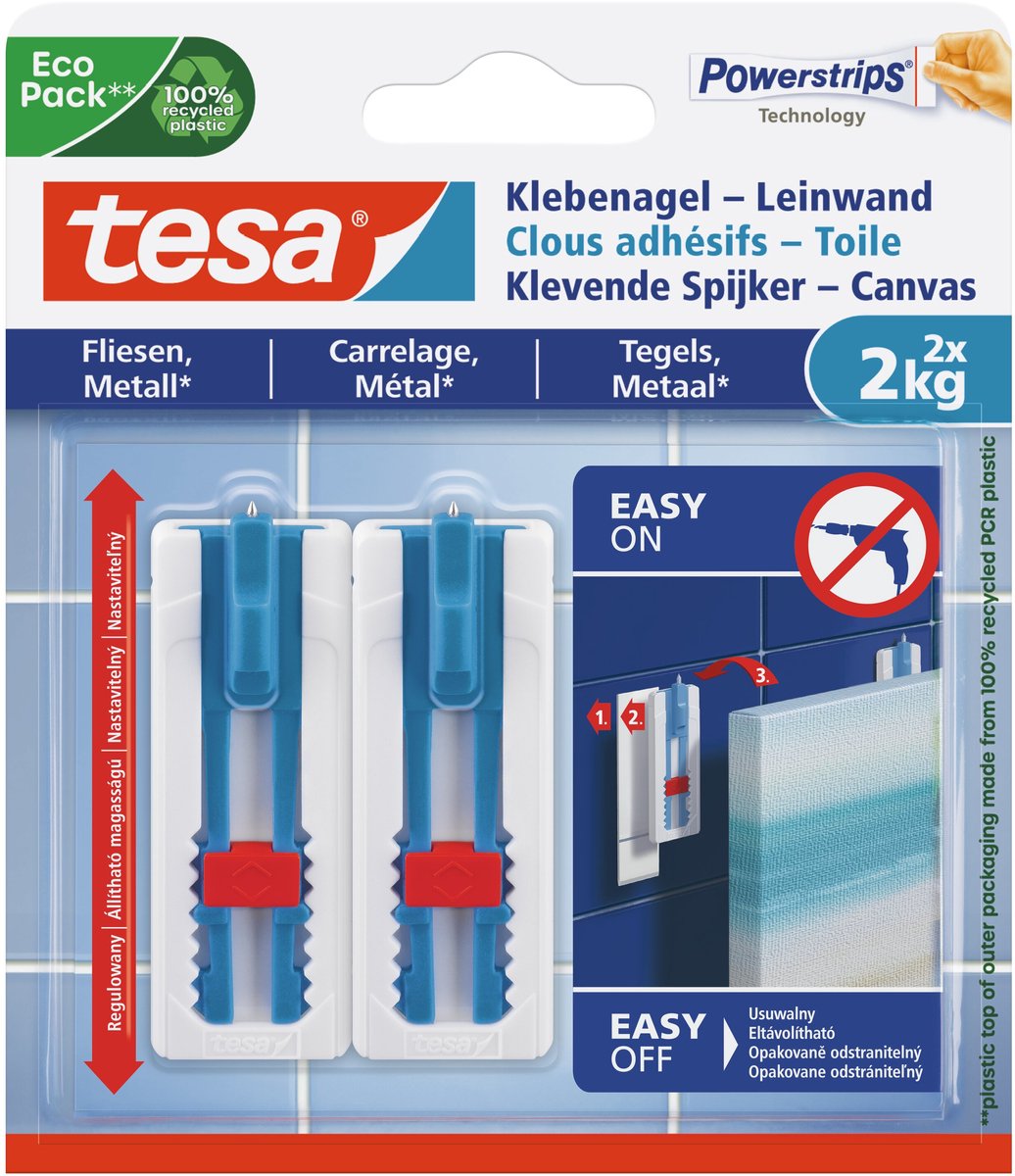 Tesa 1063379 - ® selvklæbende neglelærred fliser og metal - 2 kg | 8 stk