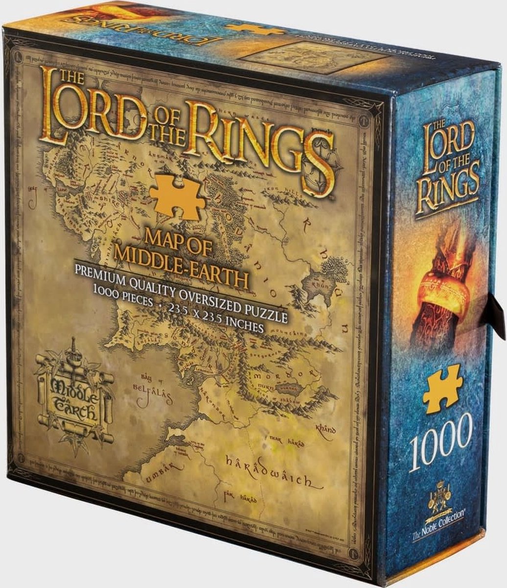 Den ædle samling Ringenes Herre - Middle Earth (1000 brikker) puslespil - multifarve