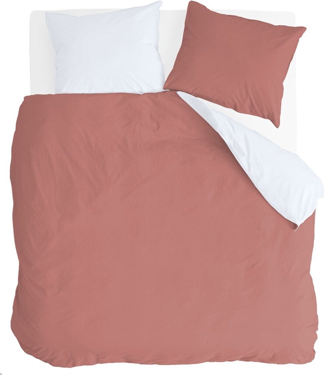 Byrklund dekbedovertrek side way - 200x220 - 100% katoen - terra wit