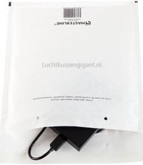 Umærket sans marque box boble konvolut type a 11: 100x165 hvid (200x)