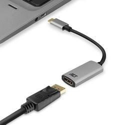 USB-C til displayport act ac7030 sort, grå 0,15 m
