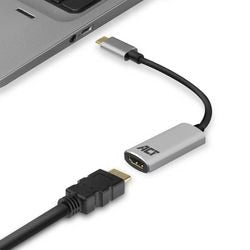 Act USB-C til HDMI adapter ac7010 grå, sort