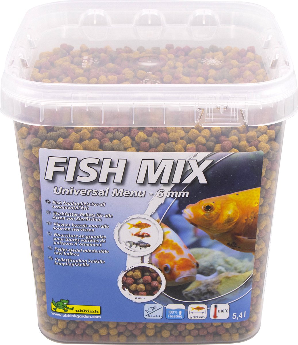 Ubbink - fiskeblanding - fiskefoder - universal 5,4l - 6mm - fuldfoder - flydende