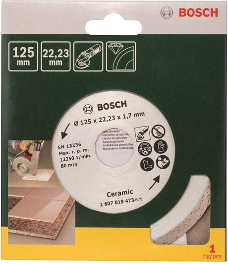 Bosch tilbehør diamantskæreskive til keramiske fliser, 125 mm ø - 2607019473