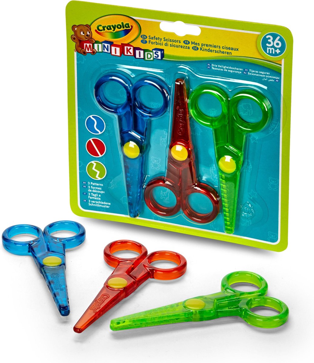Crayola - mini børn - hobby saks - sikker børns saks - 3 stk