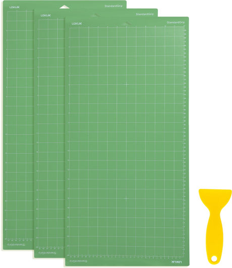 Loklik skæremåtte 3-pak - skæremåtter - grønt standardgreb 30,5 x 61cm