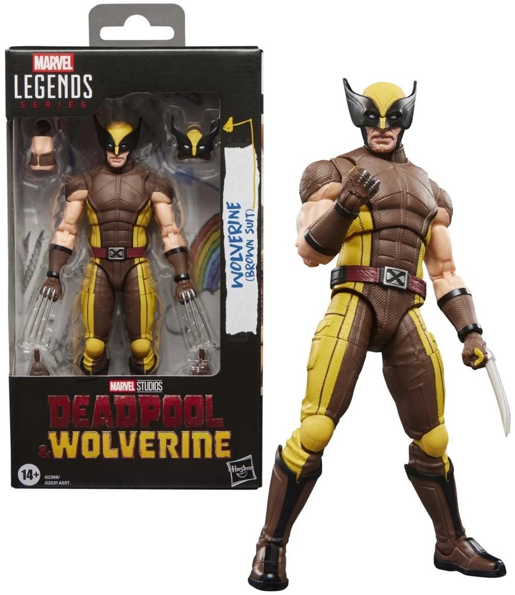 Hasbro deadpool wolverine - wolverine (brun dragt) - fig legends serie 15cm