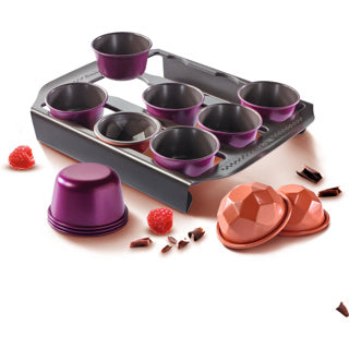 Ottosimon bageformssæt Tefal creabake lilla 12 dele metal.