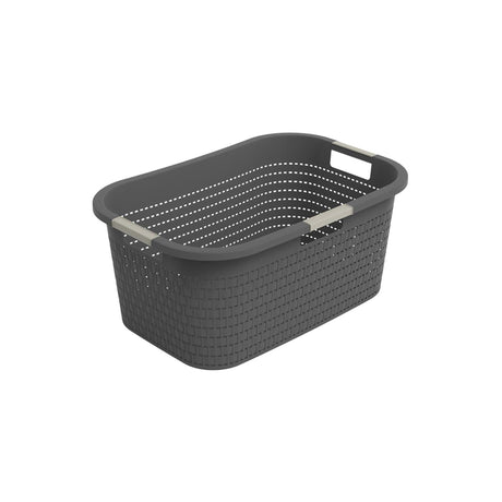 Rotho vasketøjskurv country 40l antracit