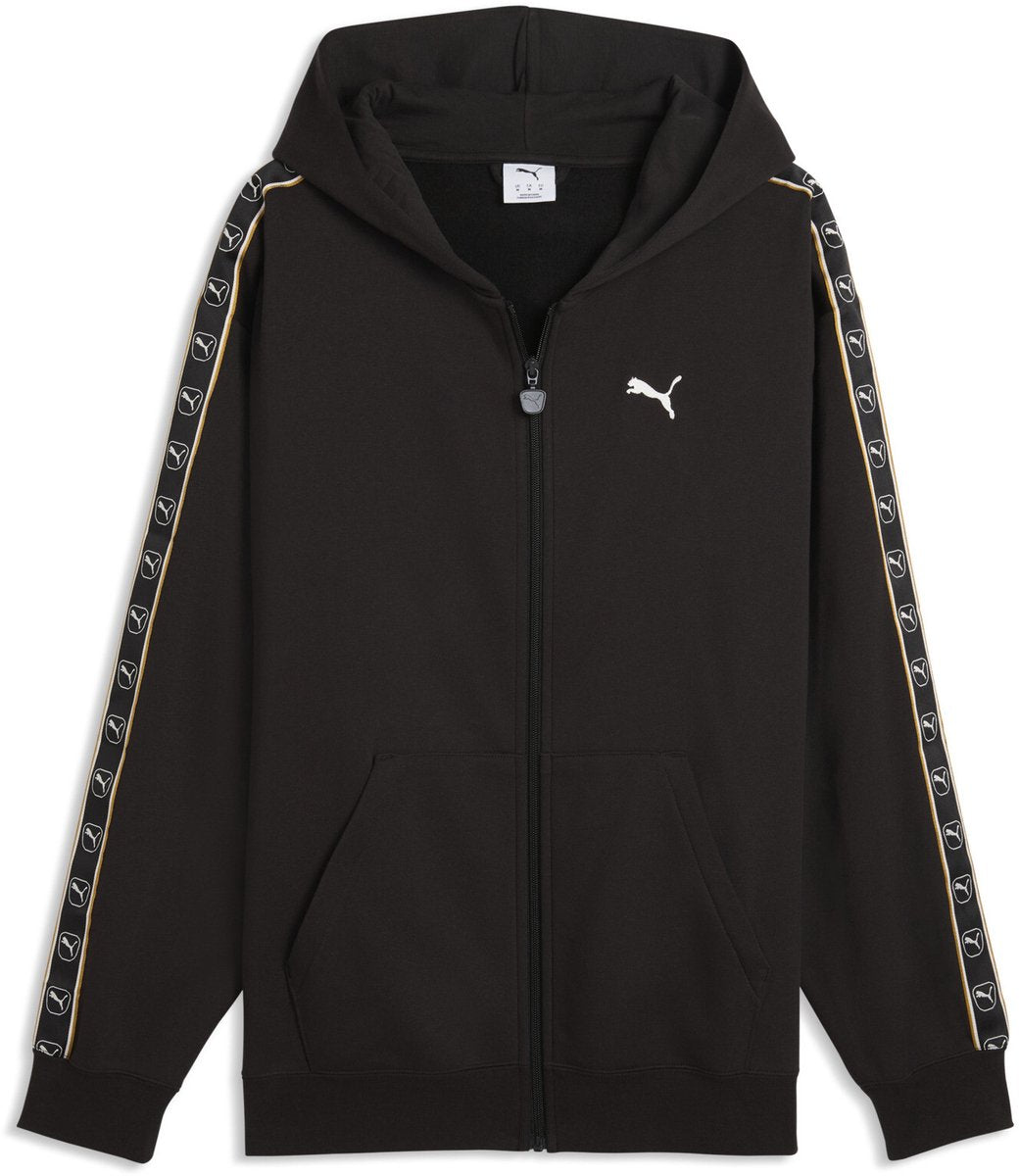 Puma ess elevated tape relaxed full-zip hoodie fl
