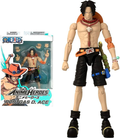 Bandai - anime heroes - ét stykke - portgas d. esfigur 17 cm - officielt licenseret ét stykke - es actionfigur - 36934