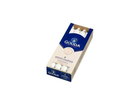 Gouda kronlys 24x2,4 cm 8 stk hvide