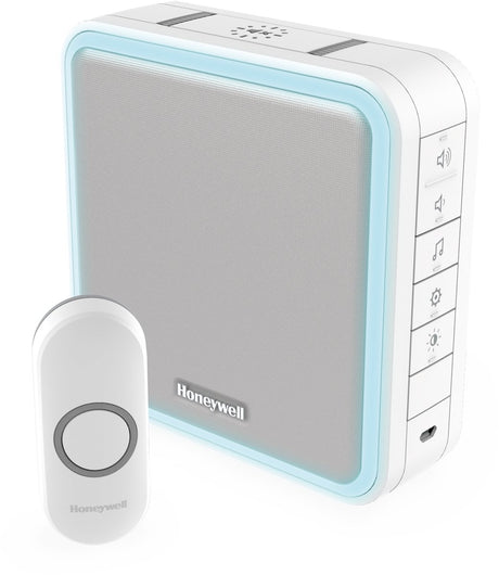 Honeywell home honeywell gong trådløs bærbar halog 200m hvid dc915n
