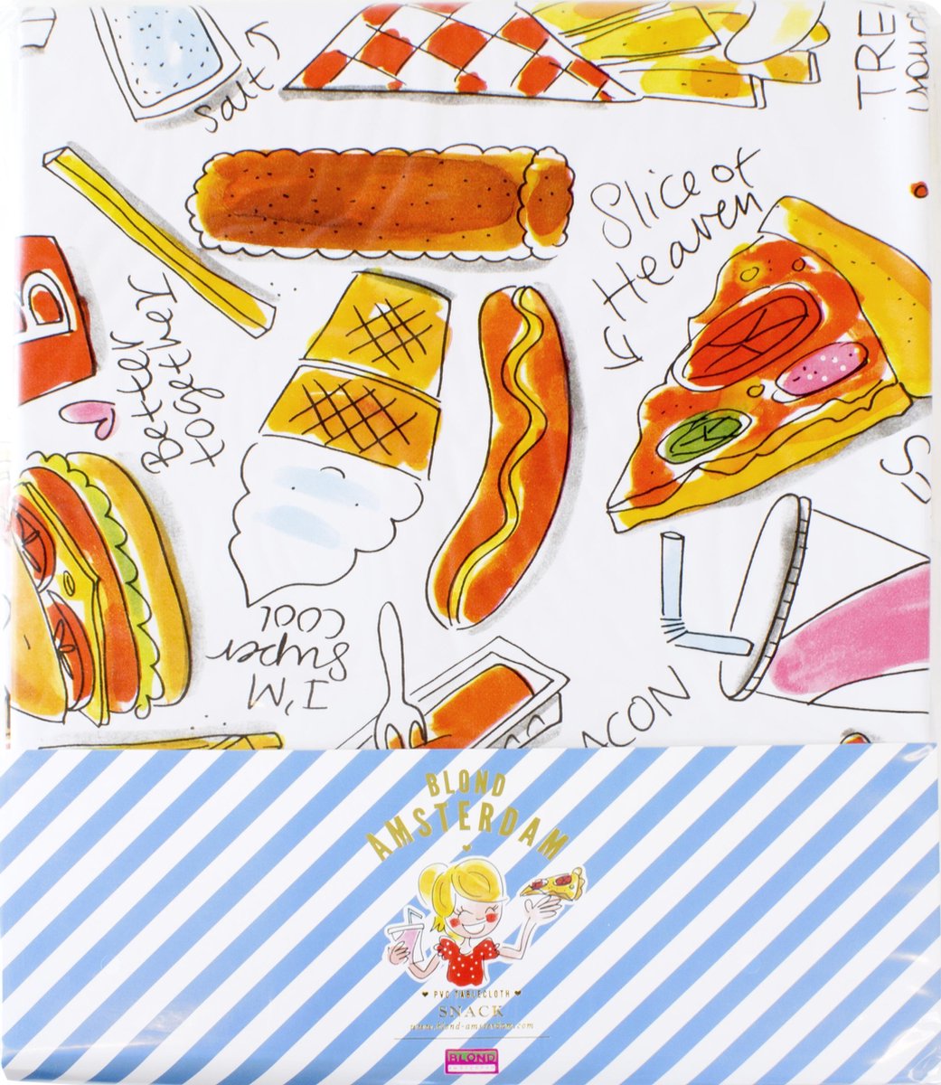 Blond amsterdam snack tafelzeil - 140x240 cm - pvc