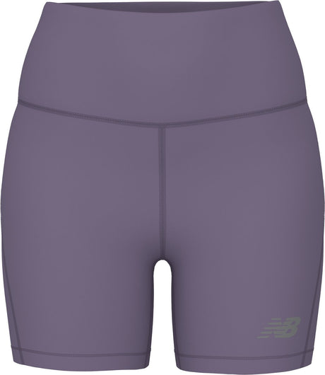 New balance sport fitted korte 5 damesportsbukser - kandiseret violet