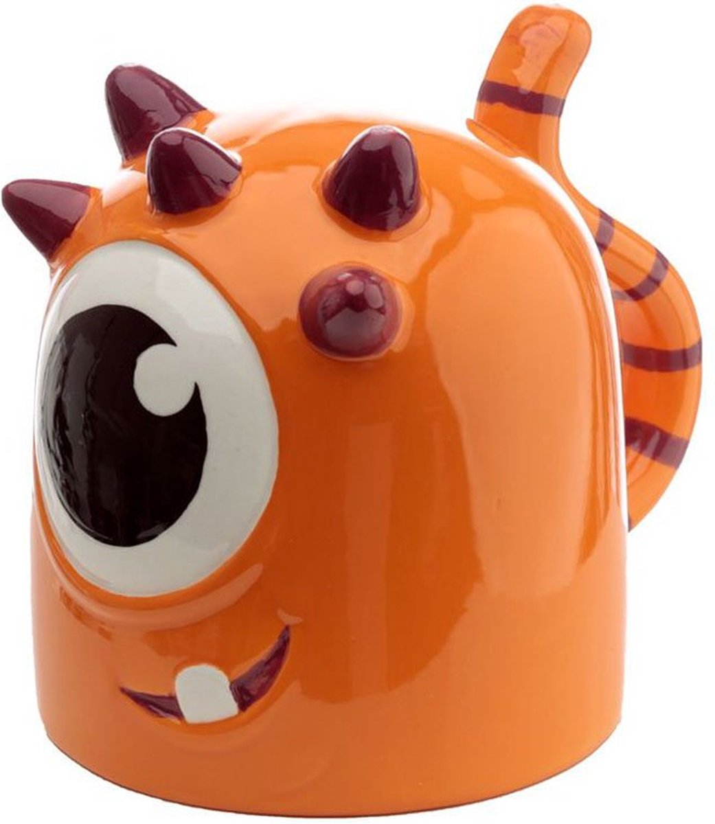 Puckator orange monster på hovedet krus 500ml