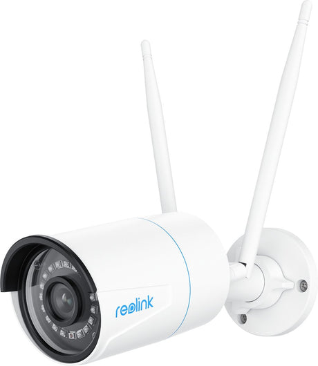 Reolink 5 MP udendørs sikkerhedskamera, 2,4 5 GHz WiFi, registrering af mennesker, køretøjer, dyr, 30 meter nattesyn
