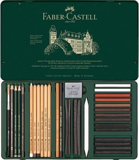 Faber-castell pitt monokrom sæt - 33 dele - fc-112977