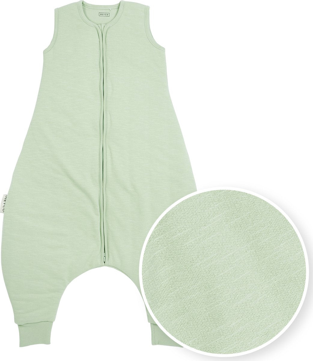 Meyco baby slub baby vintersøvn overall trøje - blød grøn - 104 cm - 2,0 tom
