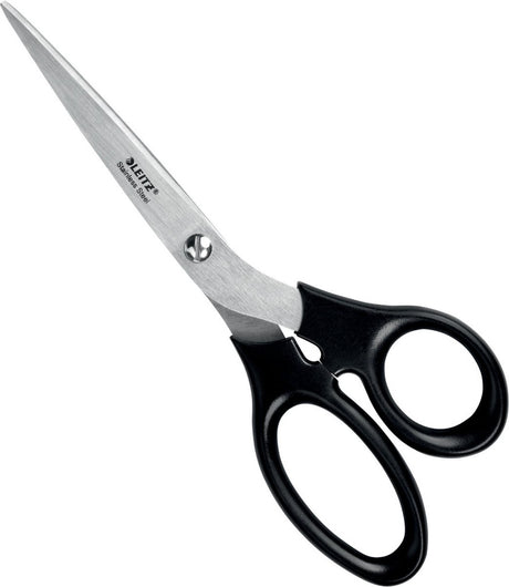 Leitz saks i rustfrit stål - 200 mm - ergonomisk håndtag - sort