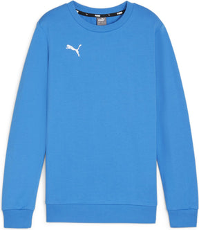 Puma teamgoal casuals sweater med rund hals jr drenge sportstrøje - ignite blå - hvid