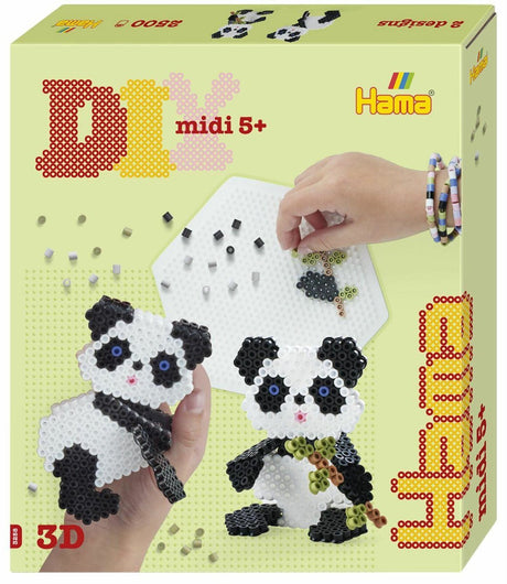 Umærket sans marque hama - strygeperlesæt - 3D panda - 2500 styk