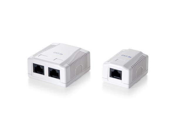 Udstyr 235111 1-ports cat.5e overflademonteringsboks, rj-45, 5e, hvid, 39 mm, 29,5 mm, 54 mm