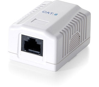 Udstyr 235211 overflademonteret boks 1-port kat.6 uskærmet, hvid