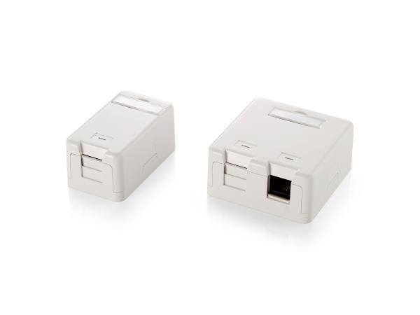Udstyr 125121 overflademonteret keystone boks til 1 keystone jack, hvid